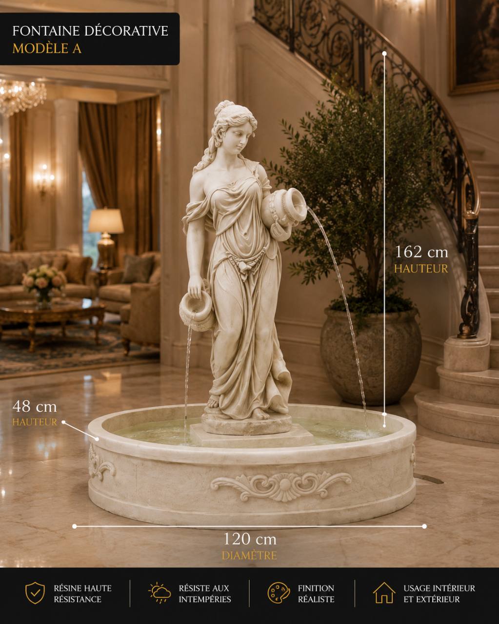 Dekorativer Damenbrunnen