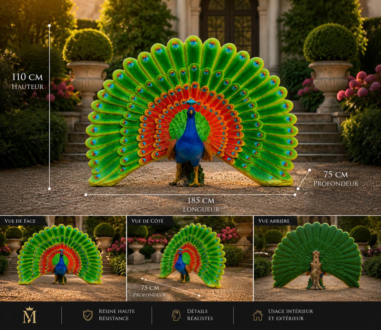 Monumentaler Pfau